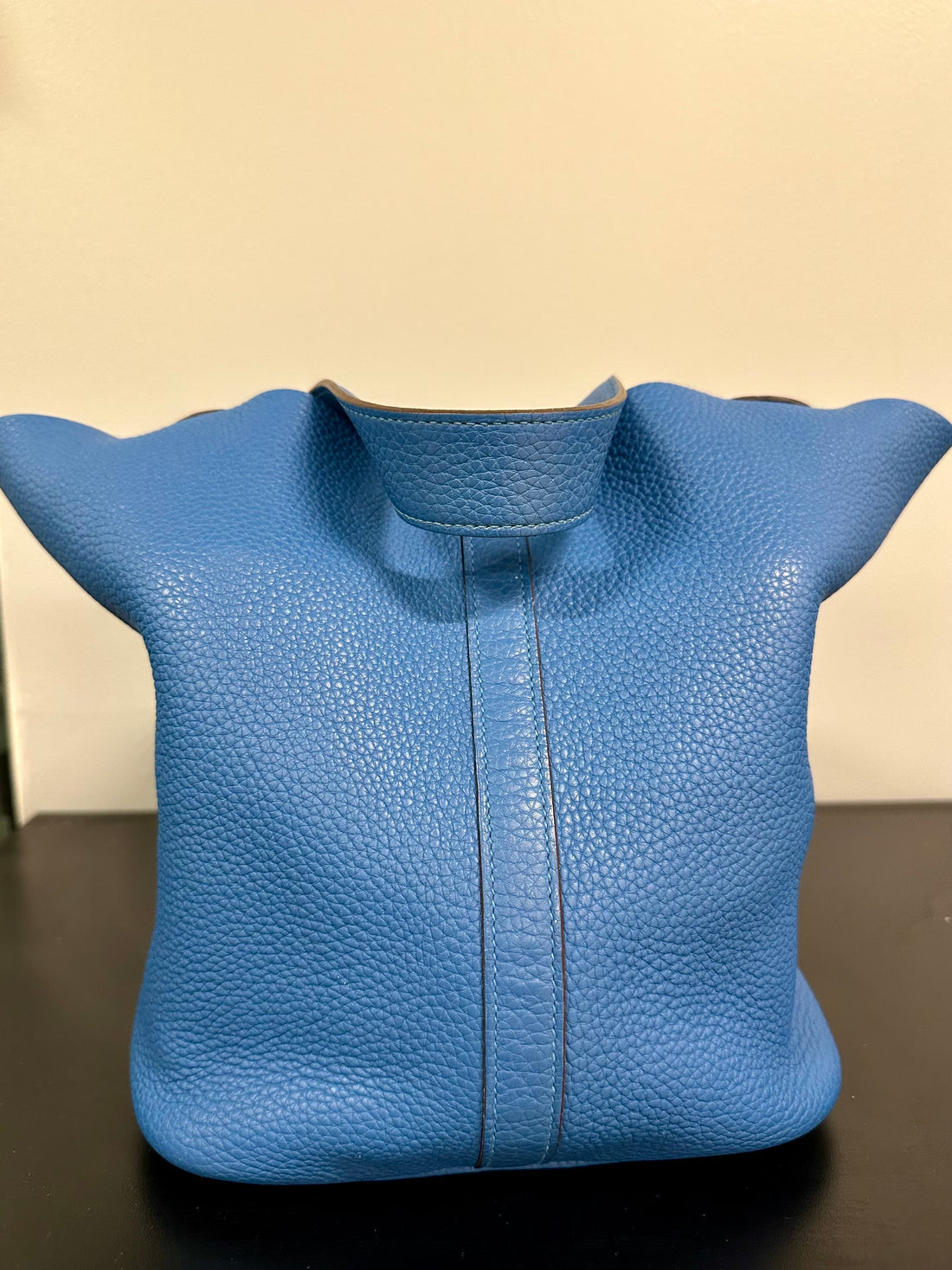 Hermès Picotin Lock GM 26 Blue Leather with Palladium Hardware