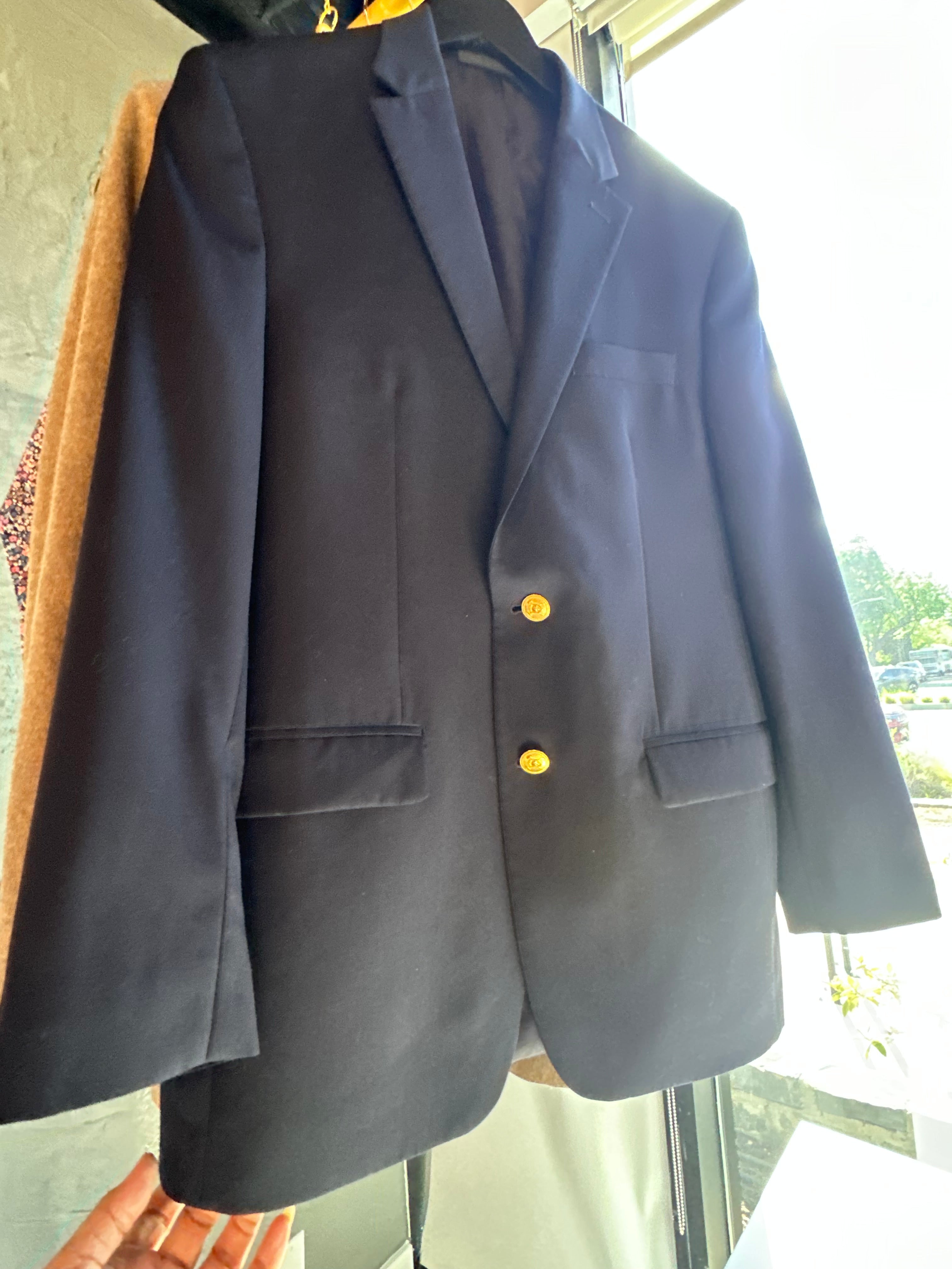 Ralph Lauren Navy Blazer – Gold Button – Men’s Size Large