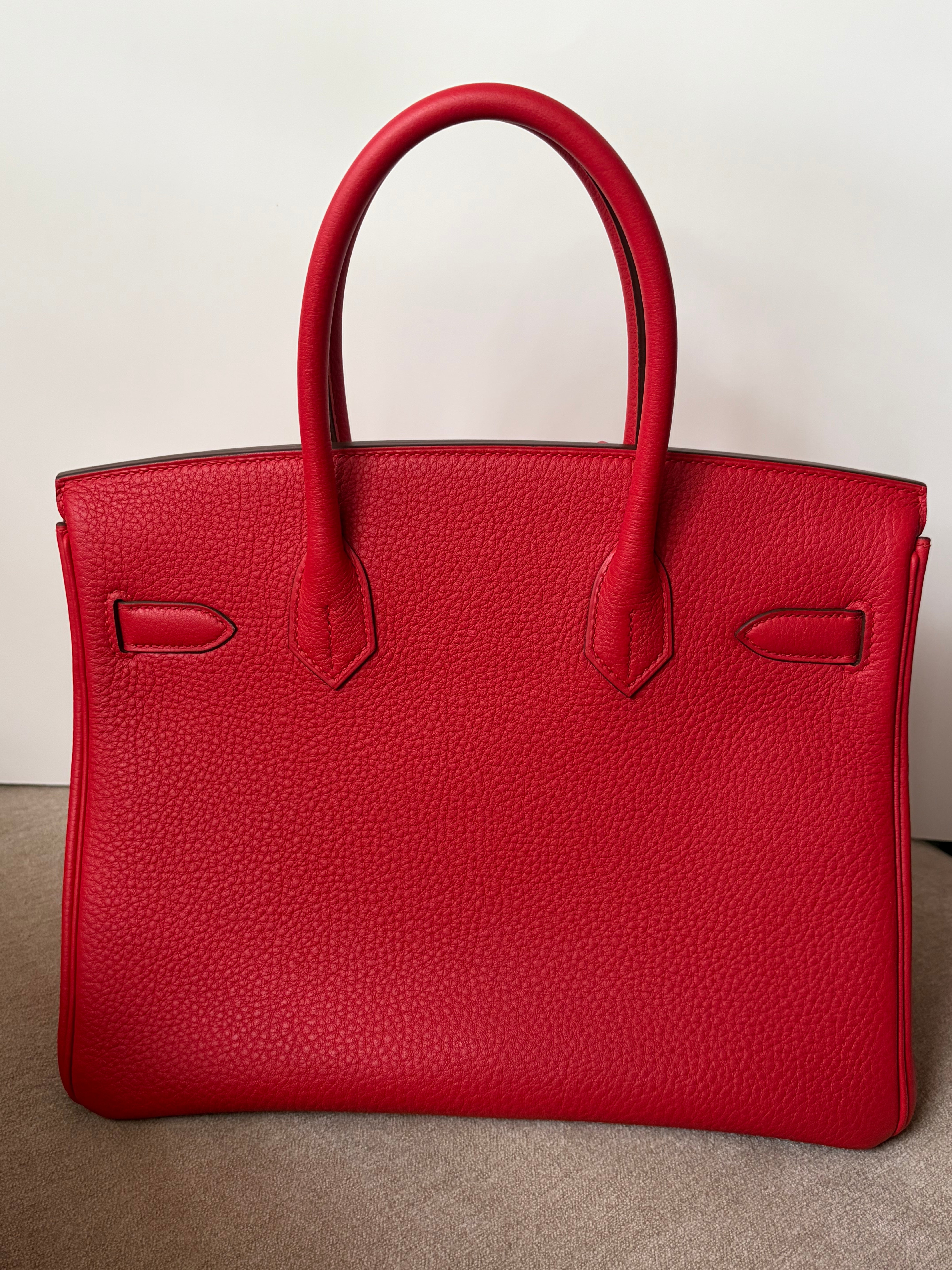 Hermès Birkin 30 Rouge Casaque Togo Leather with Palladium Hardware