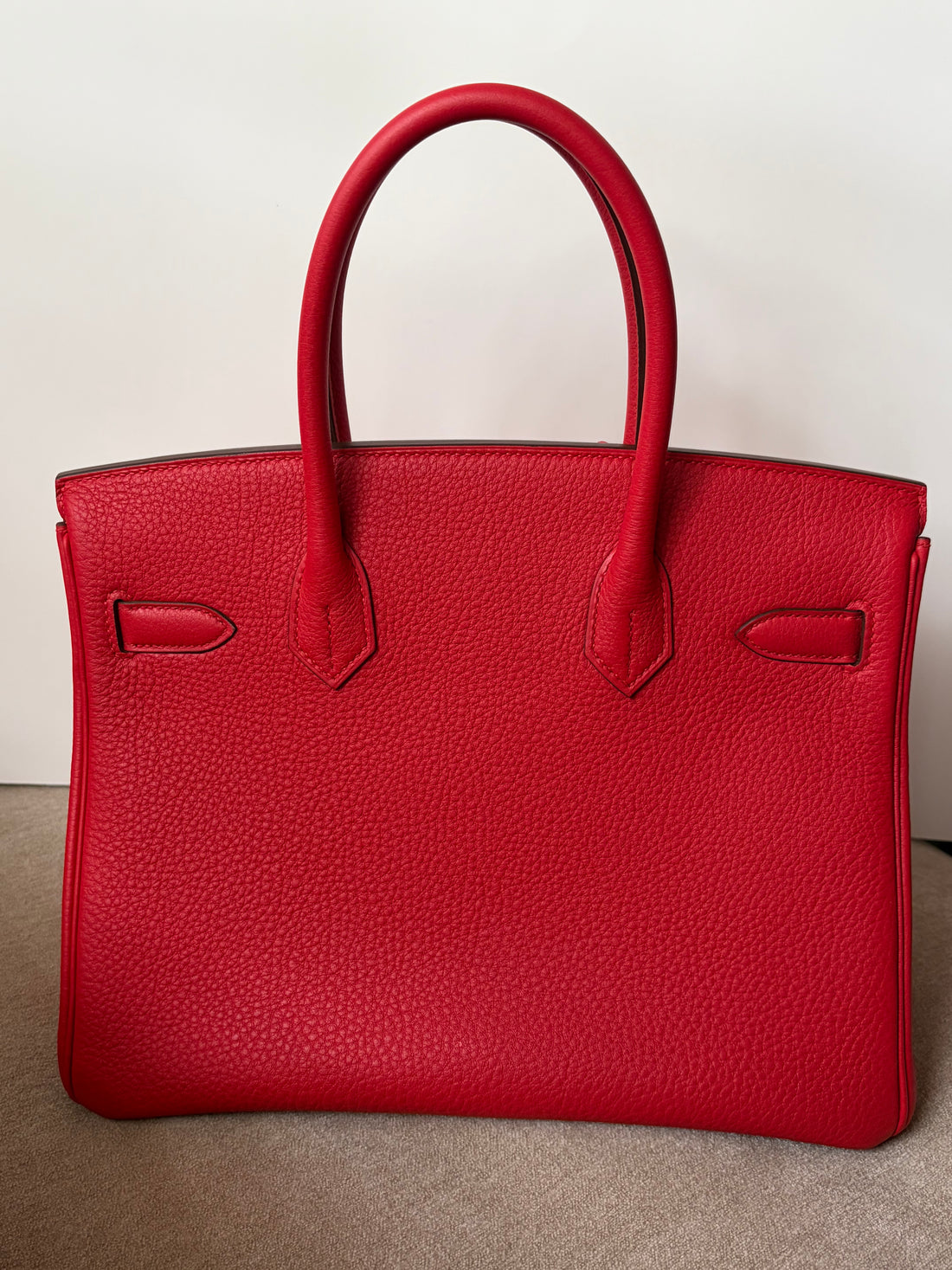 Hermès Birkin 30 Rouge Casaque Togo Leather with Palladium Hardware