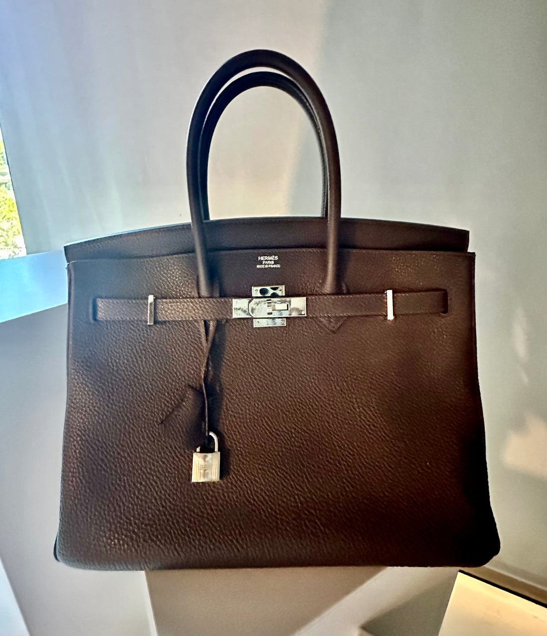Hermès Birkin 35 Togo Leather Chocolat with Palladium Hardware