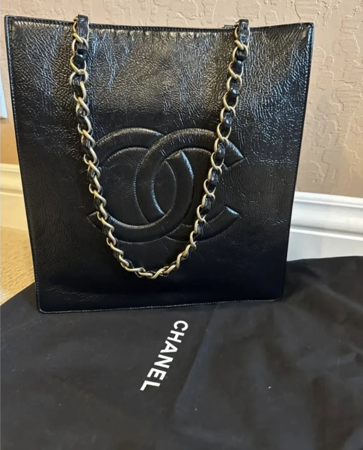 Chanel Limited Edition Black Leather Tote