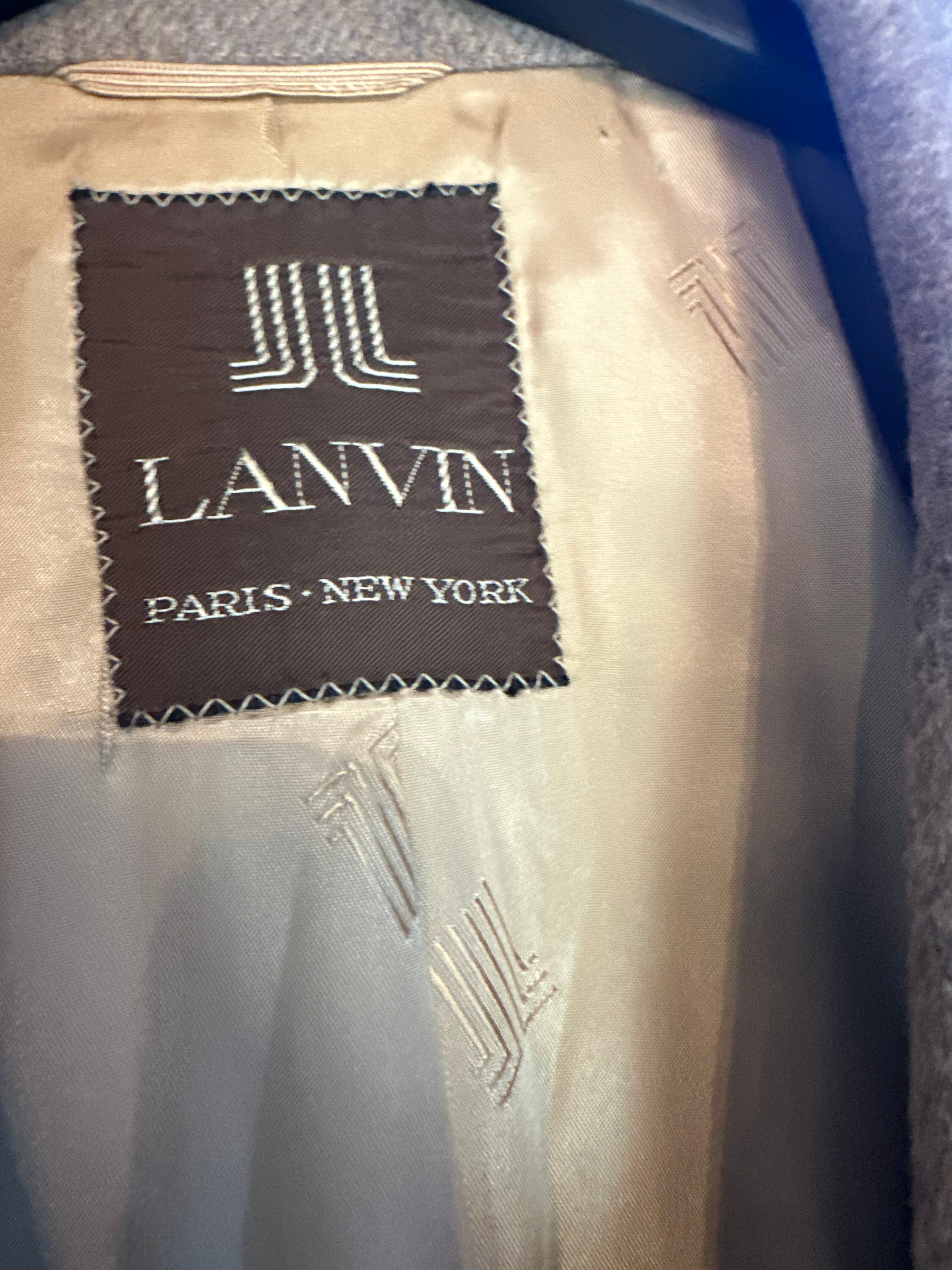 Lanvin Paris Wool Blazer – Taupe – Men’s Size Large