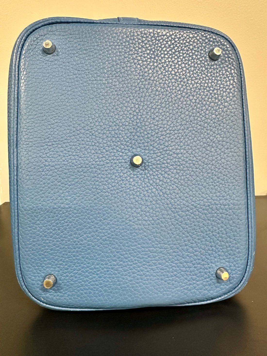 Hermès Picotin Lock GM 26 Blue Leather with Palladium Hardware