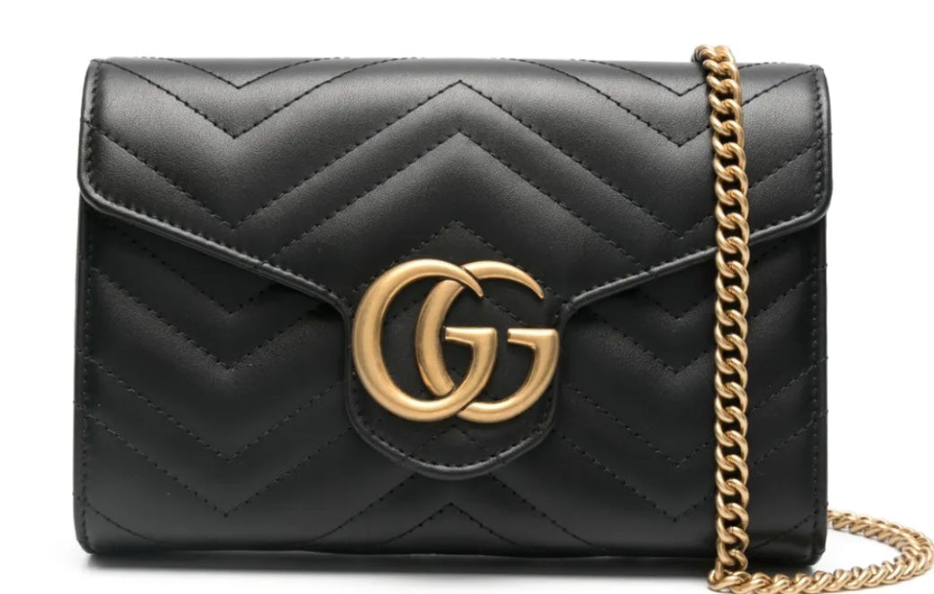 Gucci GG Marmont Mini Chain Bag Black