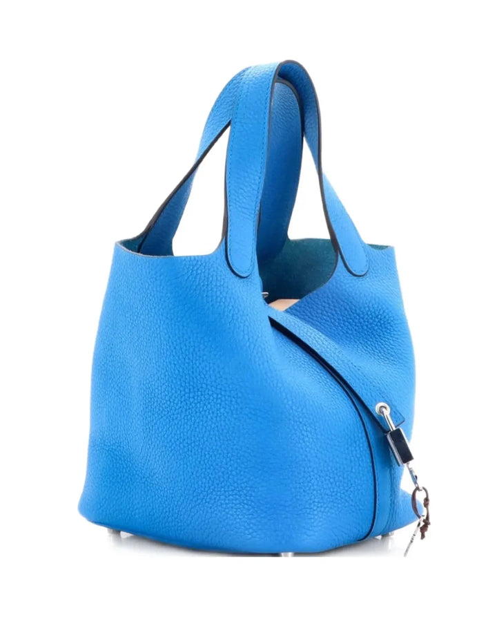 Hermès Picotin Lock 18 Eclat Bleu Frida/Rose