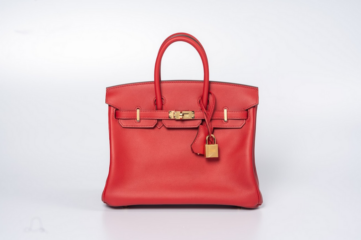 Hermès Birkin 25 Rouge Piment Swift Leather with Gold Hardware Pristine