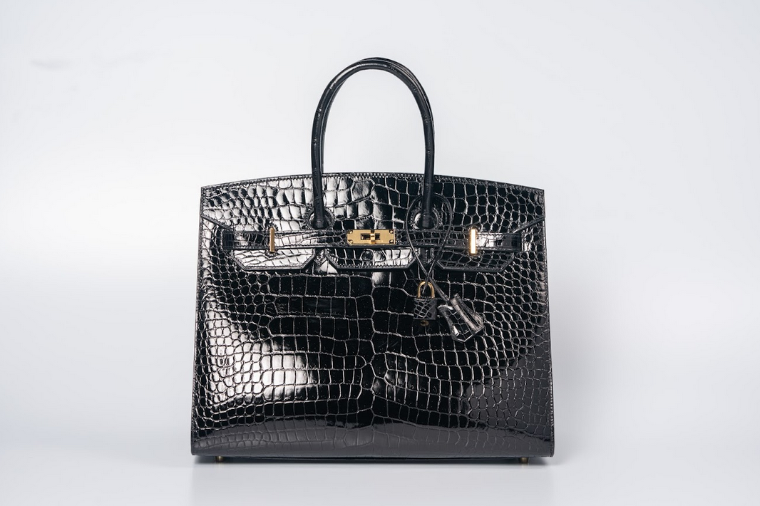 Hermès Birkin Sellier 35 Niloticus Crocodile Black with Gold Hardware (2021, Z Stamp)