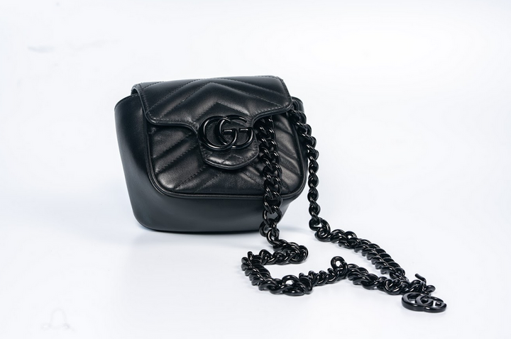 Gucci GG Marmont Mini Matelassé Calfskin Leather Black with Black Hardware