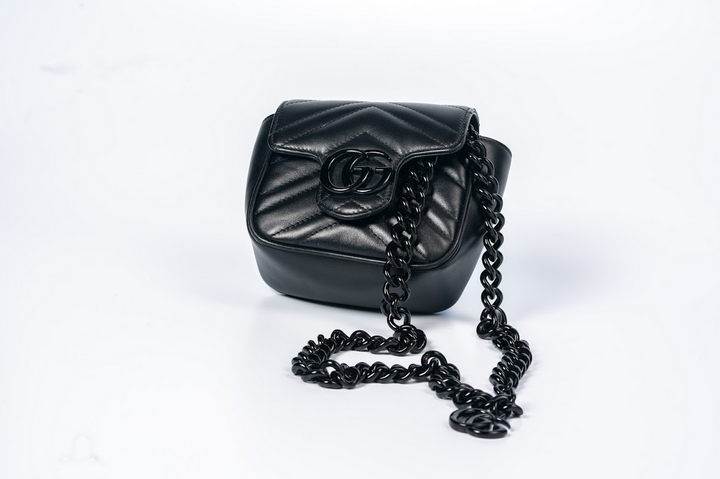 Gucci GG Marmont Mini Matelassé Calfskin Leather Black with Black Hardware