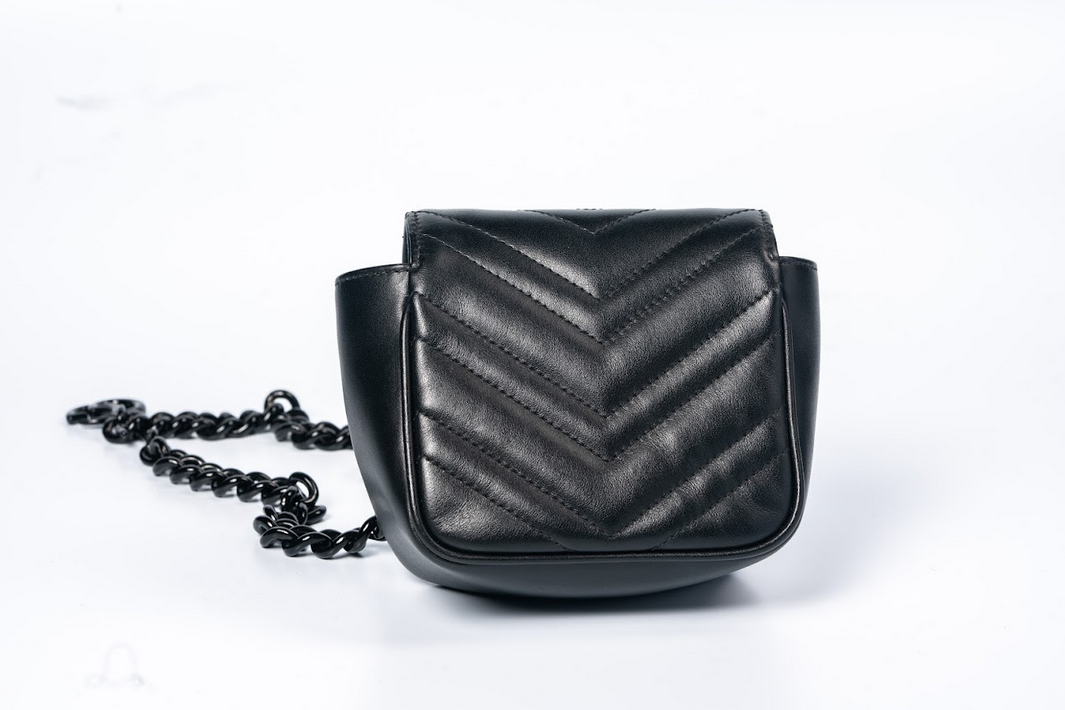 Gucci GG Marmont Mini Matelassé Calfskin Leather Black with Black Hardware