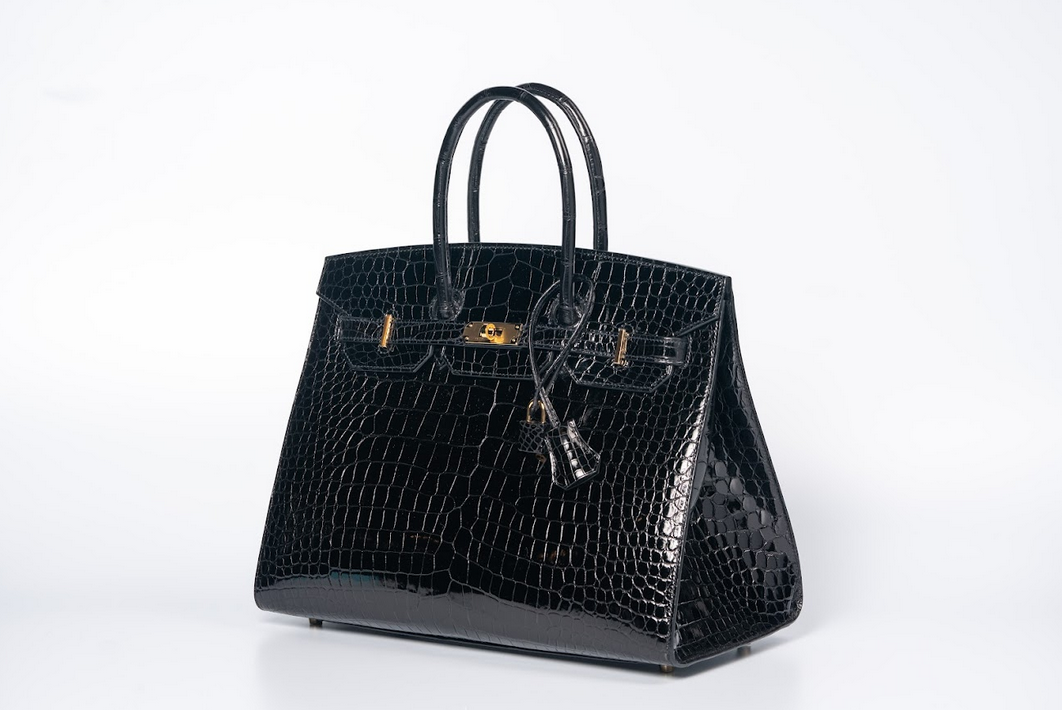 Hermès Birkin Sellier 35 Niloticus Crocodile Black with Gold Hardware (2021, Z Stamp)