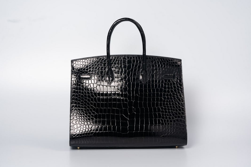 Hermès Birkin Sellier 35 Niloticus Crocodile Black with Gold Hardware (2021, Z Stamp)