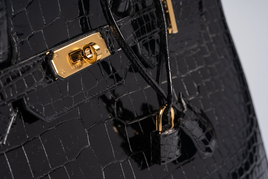 Hermès Birkin Sellier 35 Niloticus Crocodile Black with Gold Hardware (2021, Z Stamp)