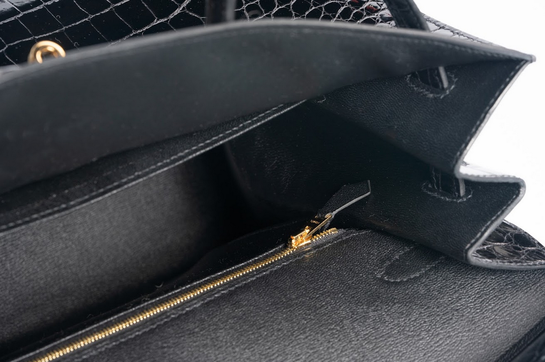 Hermès Birkin Sellier 35 Niloticus Crocodile Black with Gold Hardware (2021, Z Stamp)