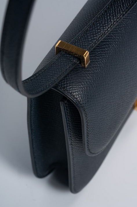 Hermès Constance 1-Elan Epsom Leather Indigo Blue with Rose Gold Hardware New