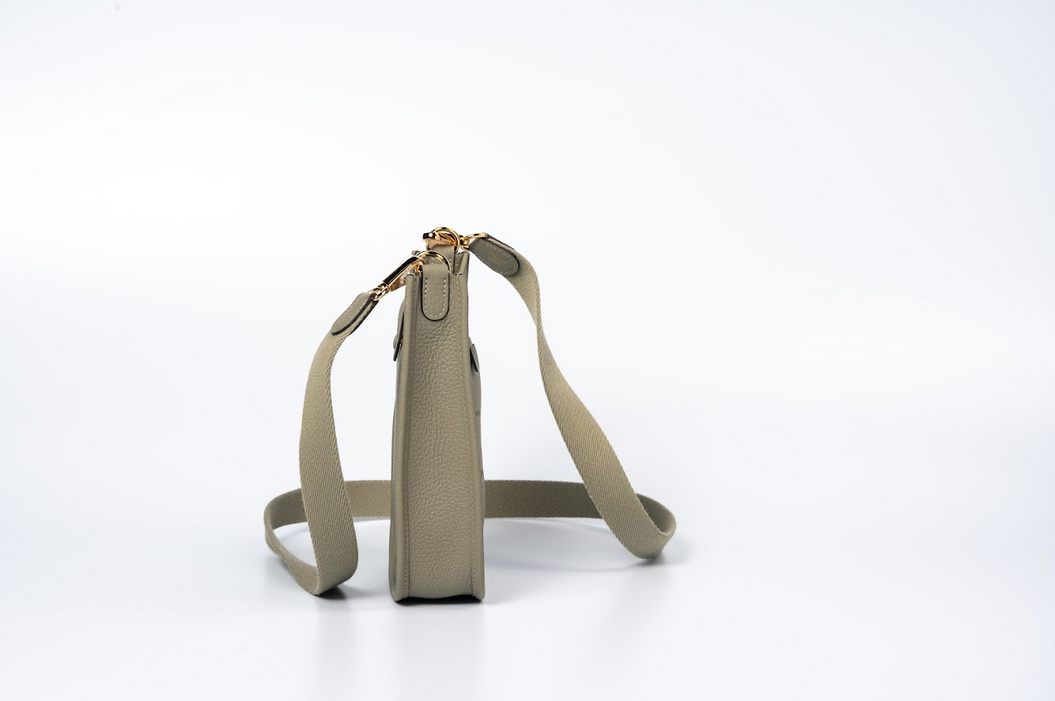 Hermès Evelyne TPM Clemence Leather Sauge with Gold Hardware New