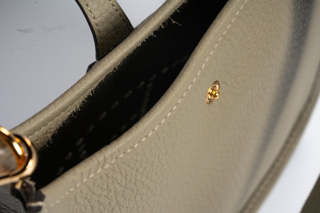 Hermès Evelyne TPM Clemence Leather Sauge with Gold Hardware New