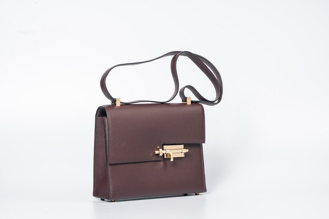 Hermès Verrou 21 Sellier in Rouge H Epsom Leather with Gold Hardware