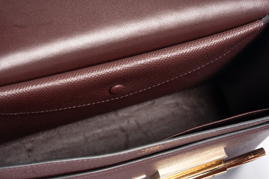 Hermès Verrou 21 Sellier in Rouge H Epsom Leather with Gold Hardware