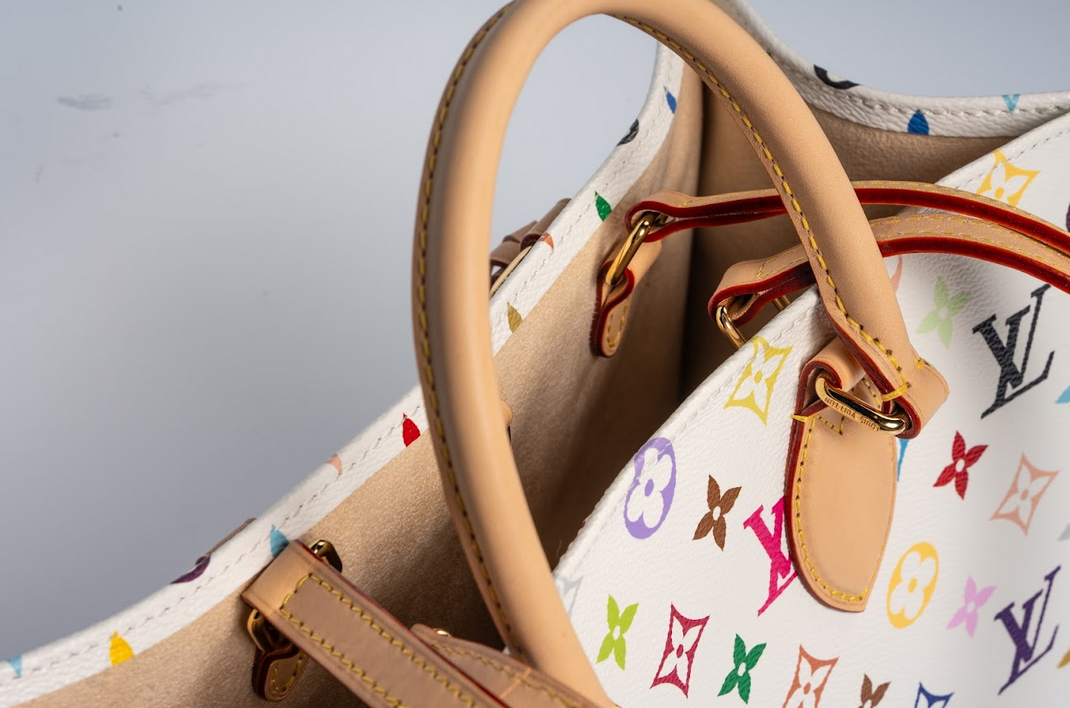 Louis Vuitton x Takashi Murakami OnTheGo MM Monogram Multicolor White with Gold Hardware
