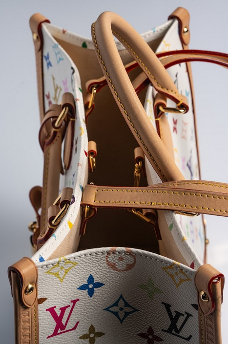 Louis Vuitton x Takashi Murakami OnTheGo MM Monogram Multicolor White with Gold Hardware