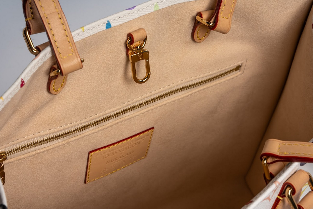 Louis Vuitton x Takashi Murakami OnTheGo MM Monogram Multicolor White with Gold Hardware